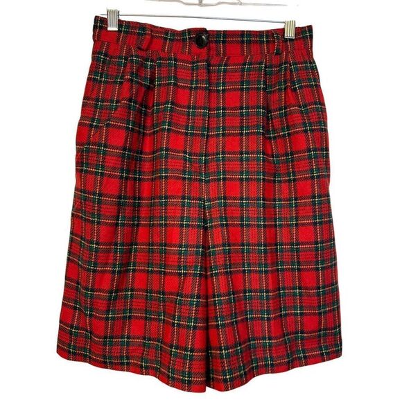 Norton McNaughton Shorts Suit 2 Pcs Blazer/Shorts Red/Green Tartan Sz. 8 Vtg - Picture 8 of 15